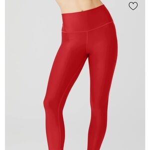 Alo Airlift Red High-Waisted Leggings